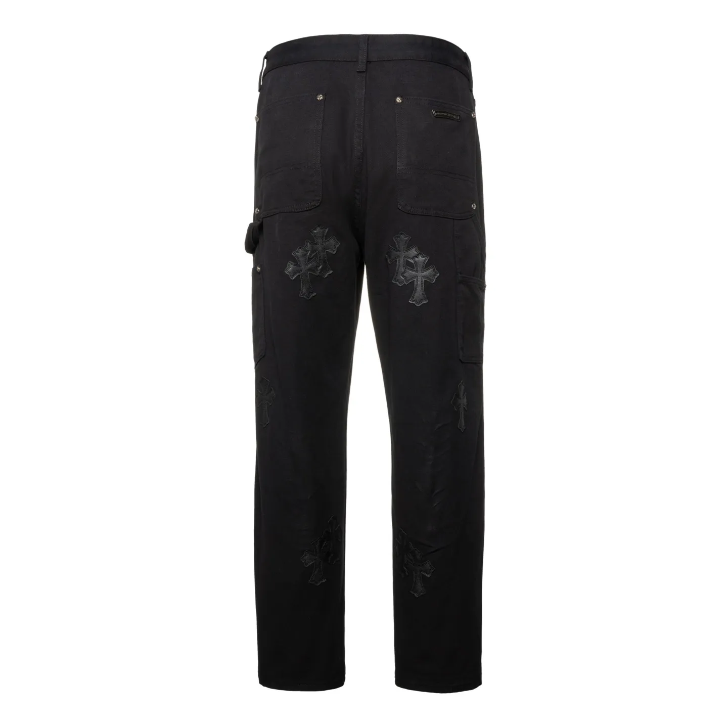 P250 Chrome Hearts Matty Boy Sex Records Patchwork leather workwear high street jeans It is well known that chromehearts jeans use vintage Levis jeans as the base for their creations. They usually add their own unique silver buckles and silver ornaments, plus patchwork embellishments. This is what doubles the value of these vintage jeans. Because the base is vintage jeans, the jeans themselves have become very soft and comfortable after years of baptism. This can be distinguished from ordinary jeans. Regarding the size, you should also refer to the pants data. Style number: 1637# Color: black Size: 28 30 32 34 36